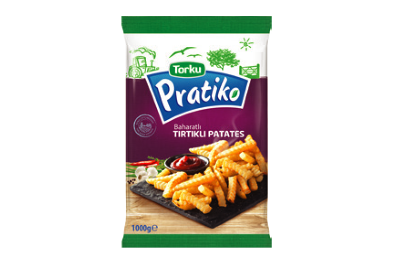 PRATİKO BAHARAT KAPLAMALI PATATES 1000 GR (9x9 TIRTIKLI KLASİK KESİM)