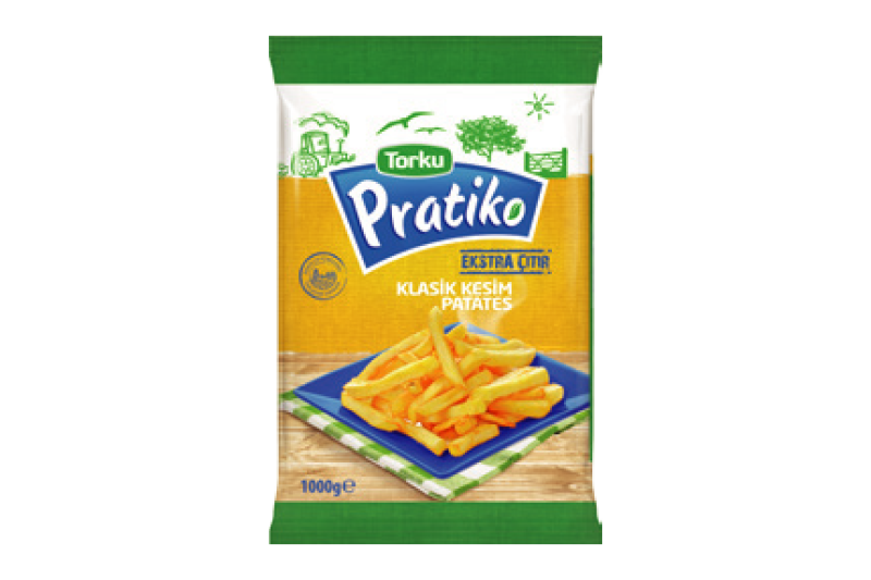 PRATİKO ÇITIR KAPLAMALI PATATES 1000 GR (9x9 KLASİK KESİM)