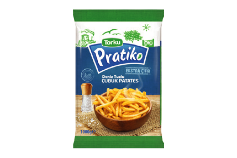 PRATİKO Crispy Potatoes with SEA SALT 1000 GR (7x7 THIN CUT)