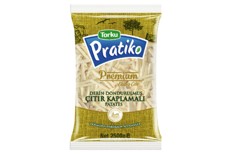 PRATIKO PREMIUM COATED POTATO 2500 GR (7x7 THIN CUT)