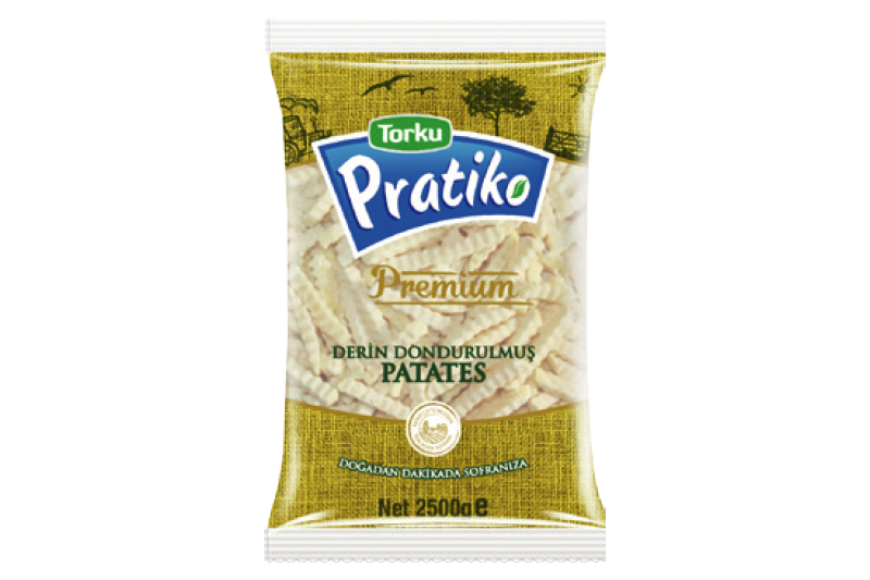 PRATİKO PREMİUM PATATES 2500 GR (9x9 TIRTIKLI KLASİK KESİM)