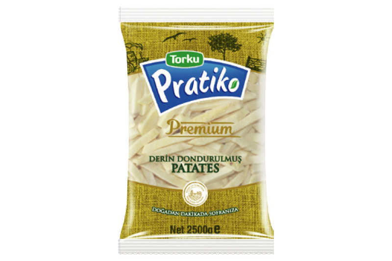 PRATİKO PREMİUM KABUKLU PATATES 2500 GR (9x9 KLASİK KESİM)